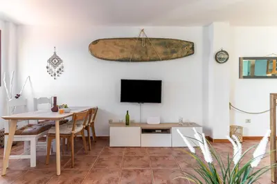 Una televisión o centro de entretenimiento en Home2Book Beautiful Sea Views San Felipe, Terrace