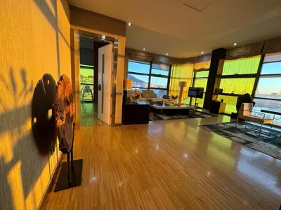 Zona de estar de Luxury Family Beachfront Apartment