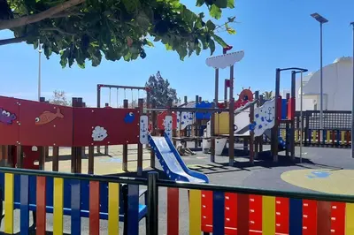 Zona de juegos infantil en Las Palmeras in Playa La Garita - beach apartment