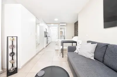 Zona de estar de City and Beach Home, Las Canteras