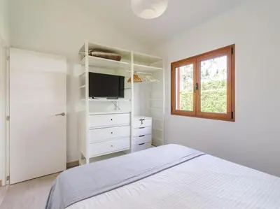 Cama o camas de una habitación en Maspalomas Palms premium bungalow, private, relaxing, swimming pool