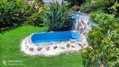 Jardín al aire libre en Casa Cueva Barranco Hondo