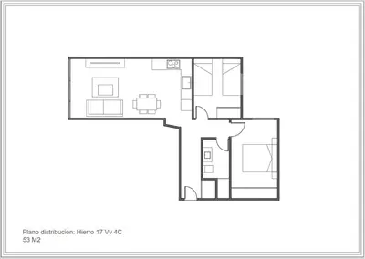Plano de Stylish family flat by Canary365