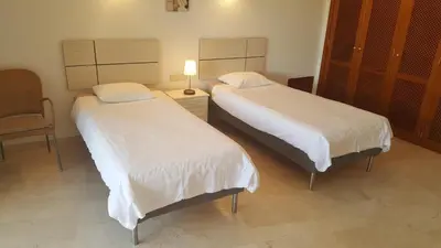 Cama o camas de una habitación en ANFI TOPAZ VILLA TAURO GOLF & BEACH 3 bedrooms 4 bathrooms private pool