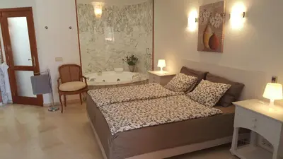 Cama o camas de una habitación en ANFI TOPAZ VILLA TAURO GOLF & BEACH 3 bedrooms 4 bathrooms private pool