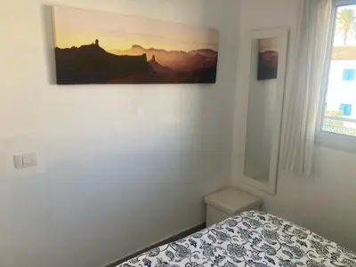 Cama o camas de una habitación en Apartamento Jumilla Vista Mar 35