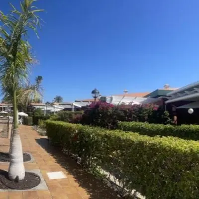 Jardín al aire libre en Bungalow Verdemar Maspalomas
