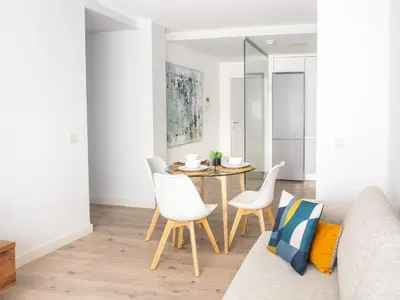 Zona de estar de Apartment Abora with Pool, Gym and Free Parking