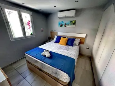 Cama o camas de una habitación en Chalet Afrika con Jacuzzi