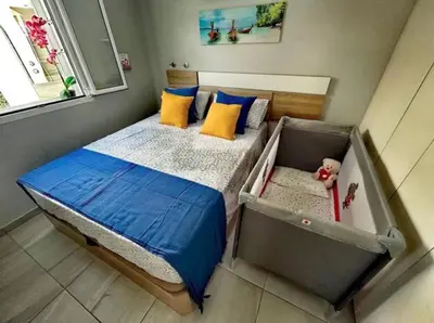Cama o camas de una habitación en Chalet Afrika con Jacuzzi