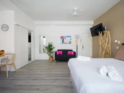 Cama o camas de una habitación en Canteras Sand Reef By CanariasGetaway