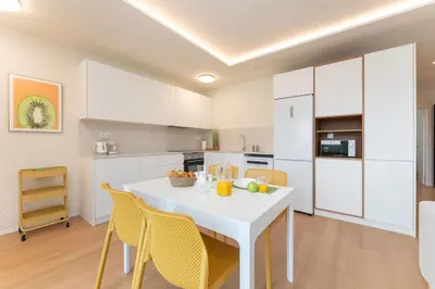 Una cocina o zona de cocina en Vivelorural Agaete 2D infinity pool & great views