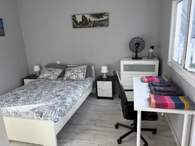 Cama o camas de una habitación en Casa Nueva