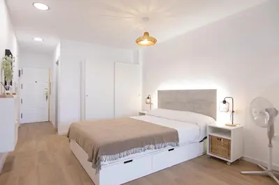 Cama o camas de una habitación en “Alma Beach” apartamento