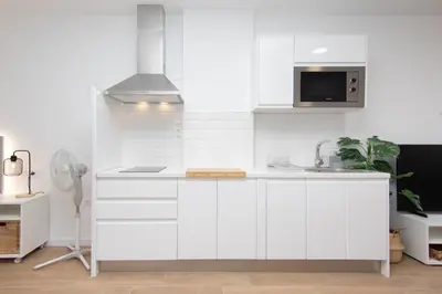 Una cocina o zona de cocina en “Alma Beach” apartamento