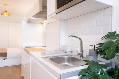 Una cocina o zona de cocina en “Alma Beach” apartamento
