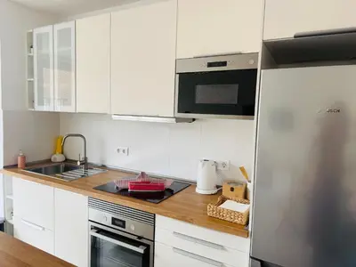 Una cocina o zona de cocina en Paraíso playero en Las Palmas