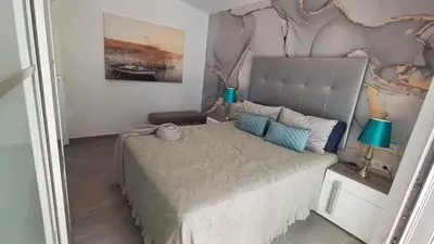 Cama o camas de una habitación en Bungalow Uno - Front Line of Ocean