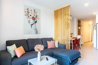 Zona de estar de Susa Cosi Canteras Apartment