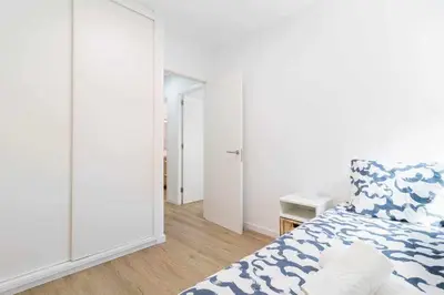 Cama o camas de una habitación en Arrecife Canteras Apartment