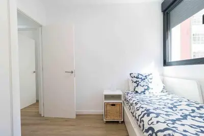 Cama o camas de una habitación en Arrecife Canteras Apartment