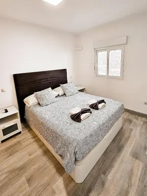 Cama o camas de una habitación en Refugio en el Mar