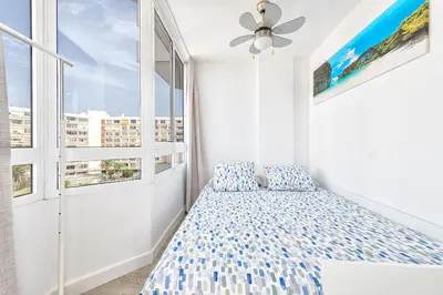 Cama o camas de una habitación en Apartamento céntrico en Playa Del Inglés