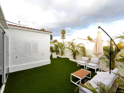 Jardín al aire libre en Bungalow 