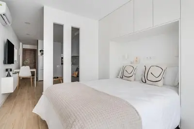 Cama o camas de una habitación en Home2Book Stylish Apartment Playa del Inglés