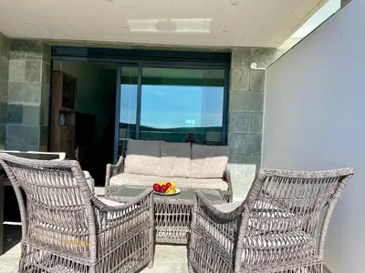 Zona de estar de Casa Helge großes Apartment mit Pool