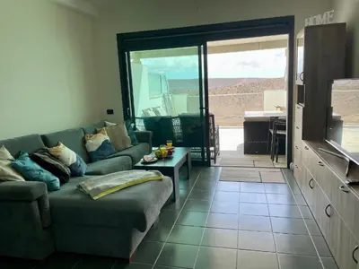 Zona de estar de Casa Helge großes Apartment mit Pool