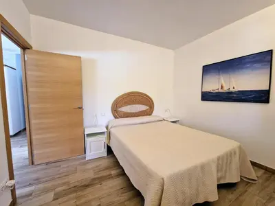 Cama o camas de una habitación en Casa con piscina privada y vistas