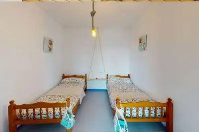 Plano de La casa con terraza privada sobre el mar