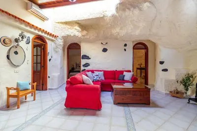 Zona de estar de Casa cueva El Balcón del Cortijo