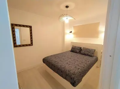 Cama o camas de una habitación en Design flat in central place nhere Yumbo
