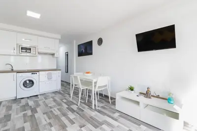 Una cocina o zona de cocina en Blue sky, apartamento vista oceano
