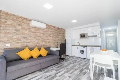 Una cocina o zona de cocina en Blue sky, apartamento vista oceano
