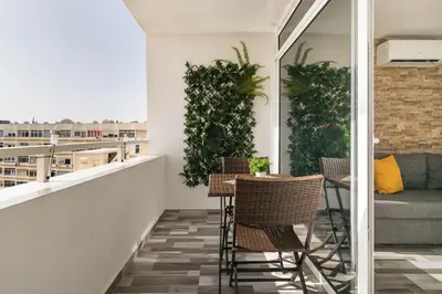 Un balcón o terraza de Blue sky, apartamento vista oceano