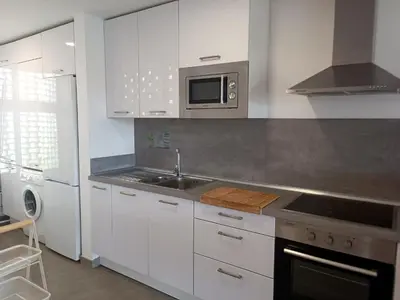 Una cocina o zona de cocina en Las Burras Beachfront