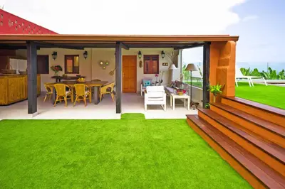 Jardín al aire libre en La Casa de Arriba