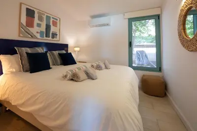Cama o camas de una habitación en Vivienda Vacacional Pasito Blanco 2