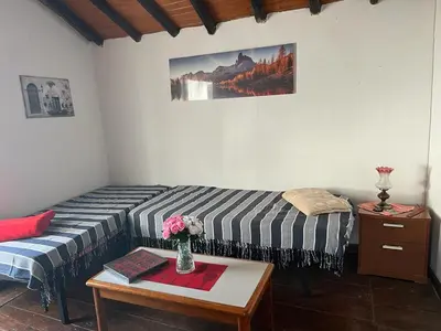 Cama o camas de una habitación en Casa en Teror Céntrica turismo de ciudad y bosques