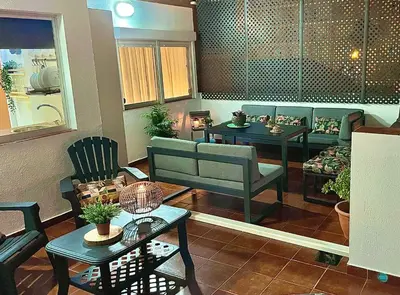 Zona de estar de Las Brisas Penthouse by SunHousesCanarias
