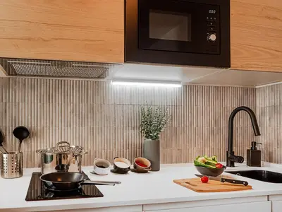 Una cocina o zona de cocina en Canaima Sea View/Terrace/Pool