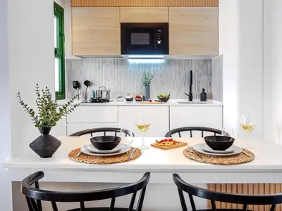 Una cocina o zona de cocina en Canaima Sea View/Terrace/Pool