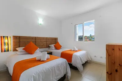 Cama o camas de una habitación en Macame house Puerto de las Nieves