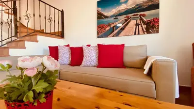 Zona de estar de Casa de Las Flores