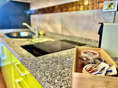 Una cocina o zona de cocina en Bungalow Dunaflor Verde 5 by SunHousesCanarias