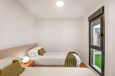 Cama o camas de una habitación en Agaete 2BR Coastal Retreat