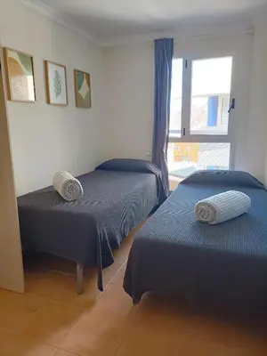 Cama o camas de una habitación en Tábata playa